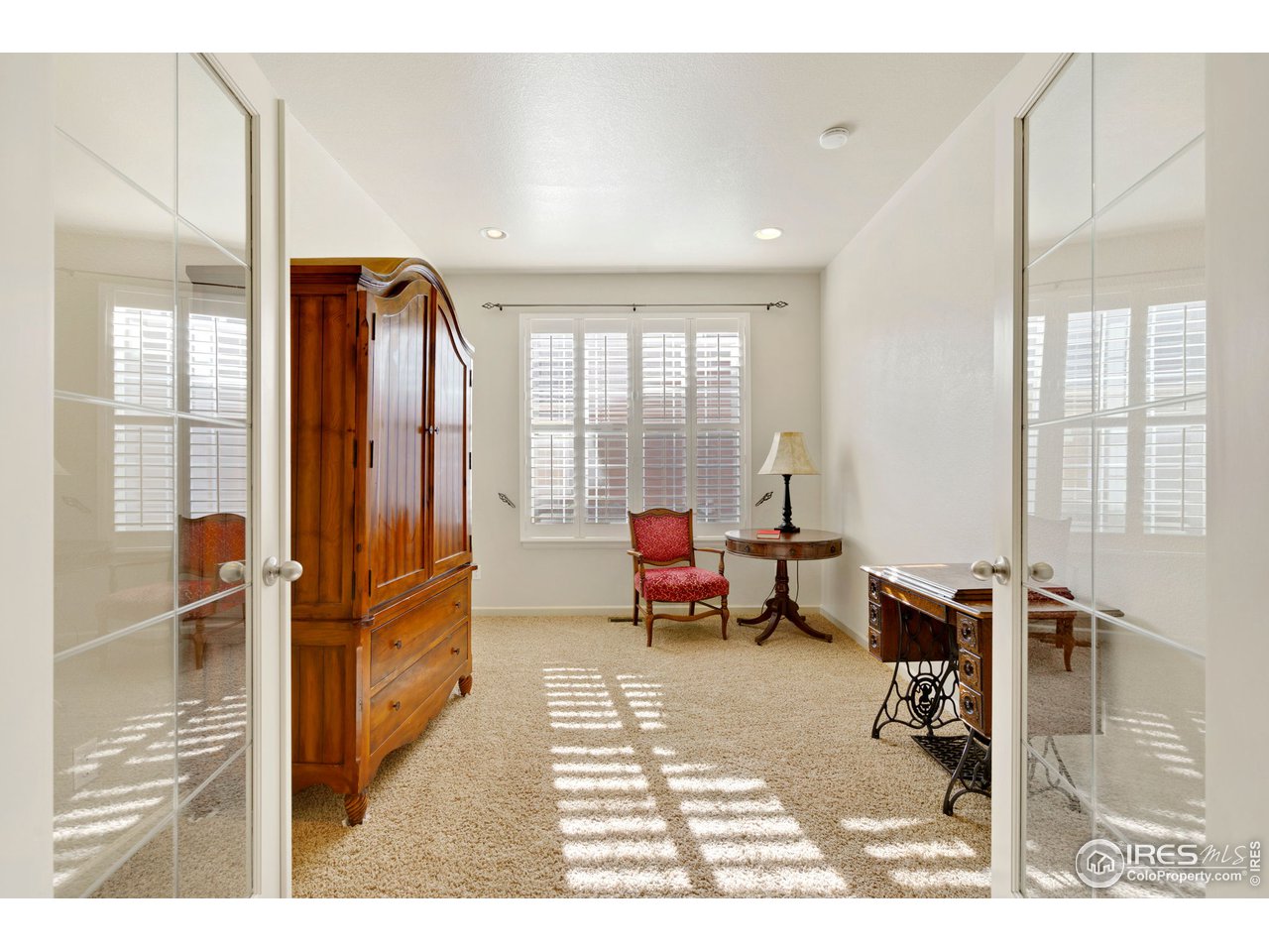 Great study / office on the main floor - armoire can stay!